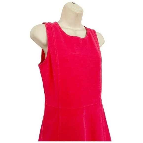 J. Crew Women's Sz 4 Princess Seam Fit and Flare Knit Dress in Coral - Picture 3 of 8